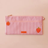 Strawberry Stripe Large Pencil Case