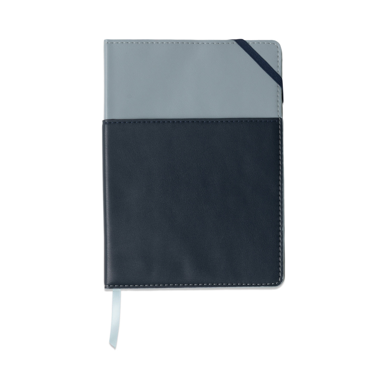 Vegan Leather Pocket Journal Blue + Navy