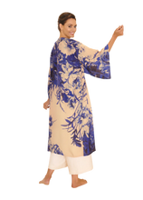 Load image into Gallery viewer, Kimono Gown China Blue Blooms
