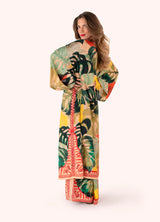 Exotic Leaves Kimono Gown