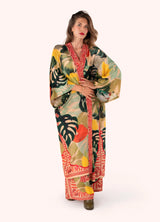Exotic Leaves Kimono Gown