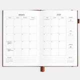 2026 A5 Vertical Planner - Burgundy Stripe