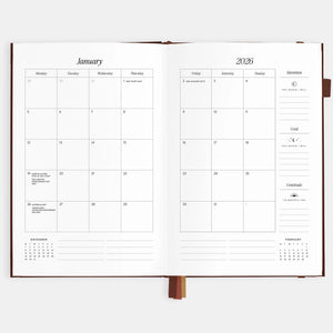 2026 A5 Vertical Planner - Rose Check
