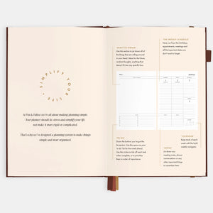 2026 A5 Vertical Planner - Rose Check