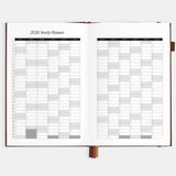 2026 A5 Vertical Planner - Burgundy Stripe