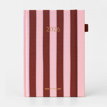 Load image into Gallery viewer, 2026 A5 Vertical Planner - Burgundy Stripe
