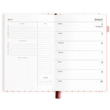 A5 Horizontal Planner - Rose Pinstripe
