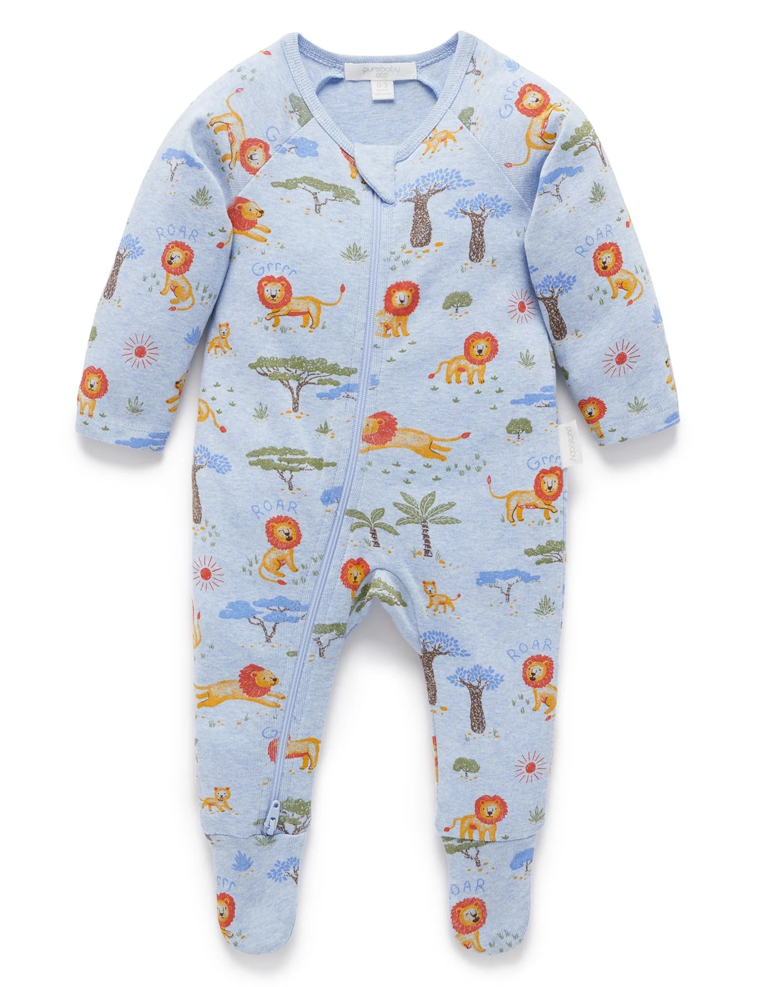 Lion Printed Zip Growsuit