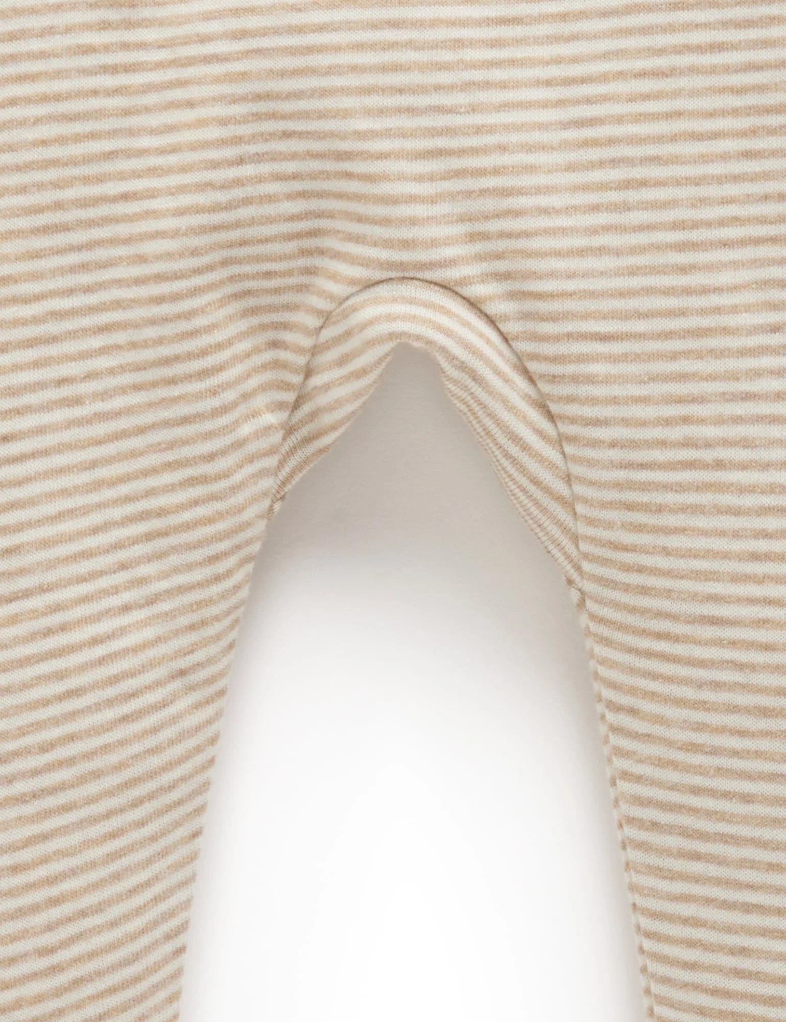 Footed Leggings Biscuit Mini Stripe