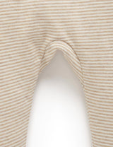 Footed Leggings Biscuit Mini Stripe