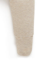 Footed Leggings Biscuit Mini Stripe