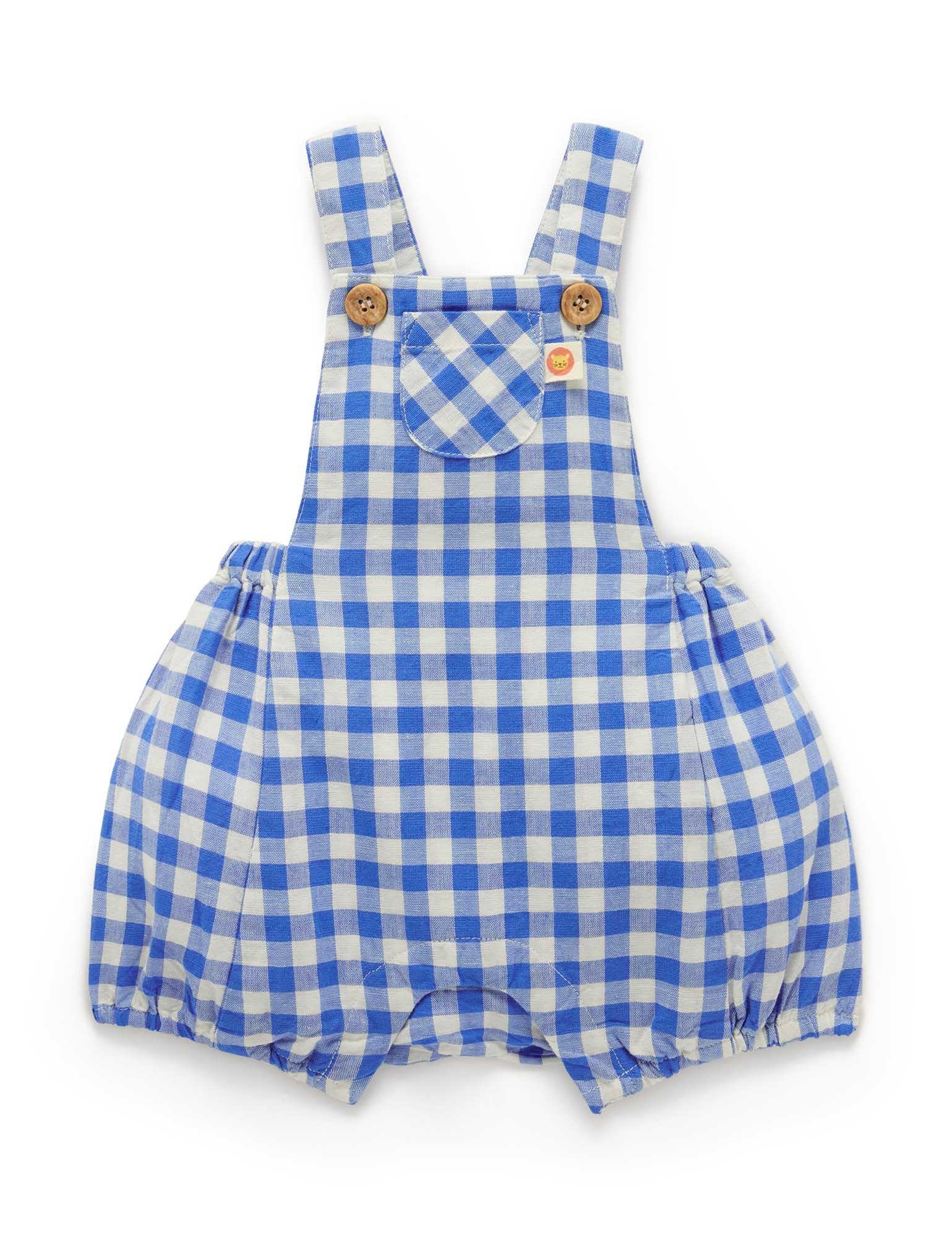 Nile Gingham Linen Blend Overalls