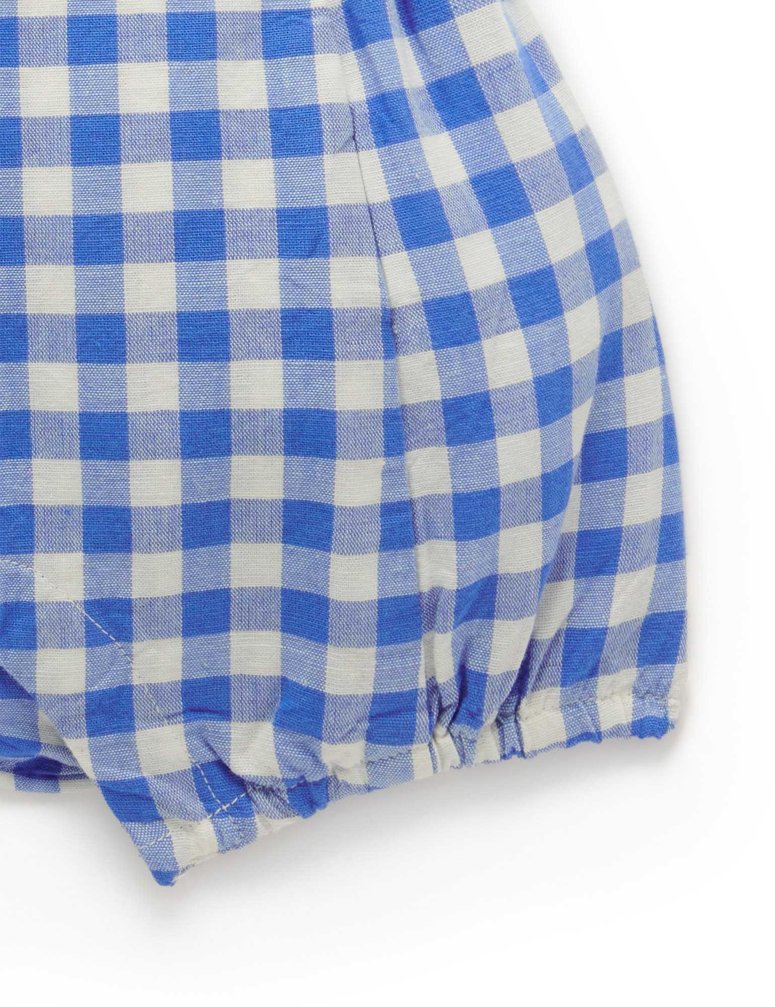 Nile Gingham Linen Blend Overalls