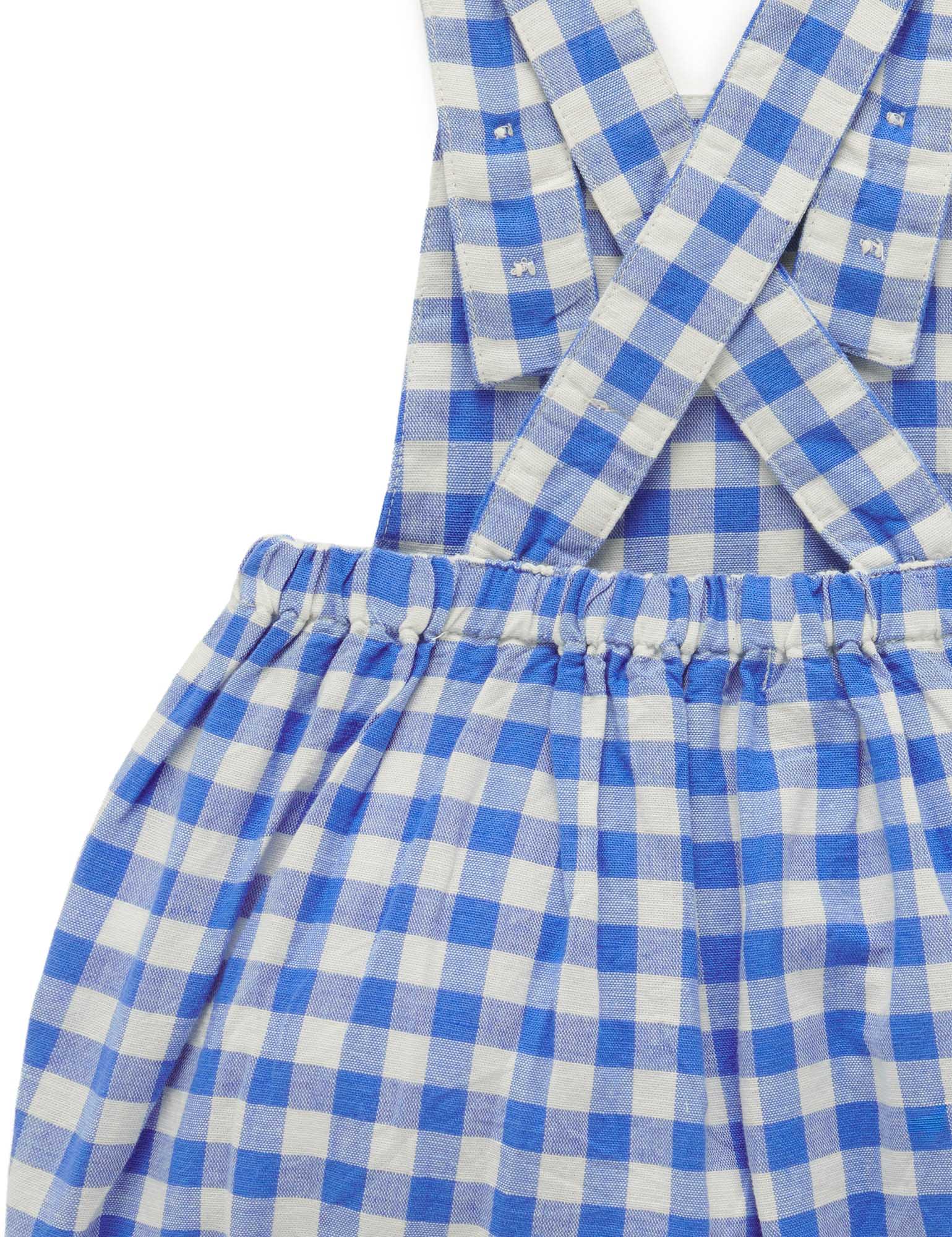 Nile Gingham Linen Blend Overalls