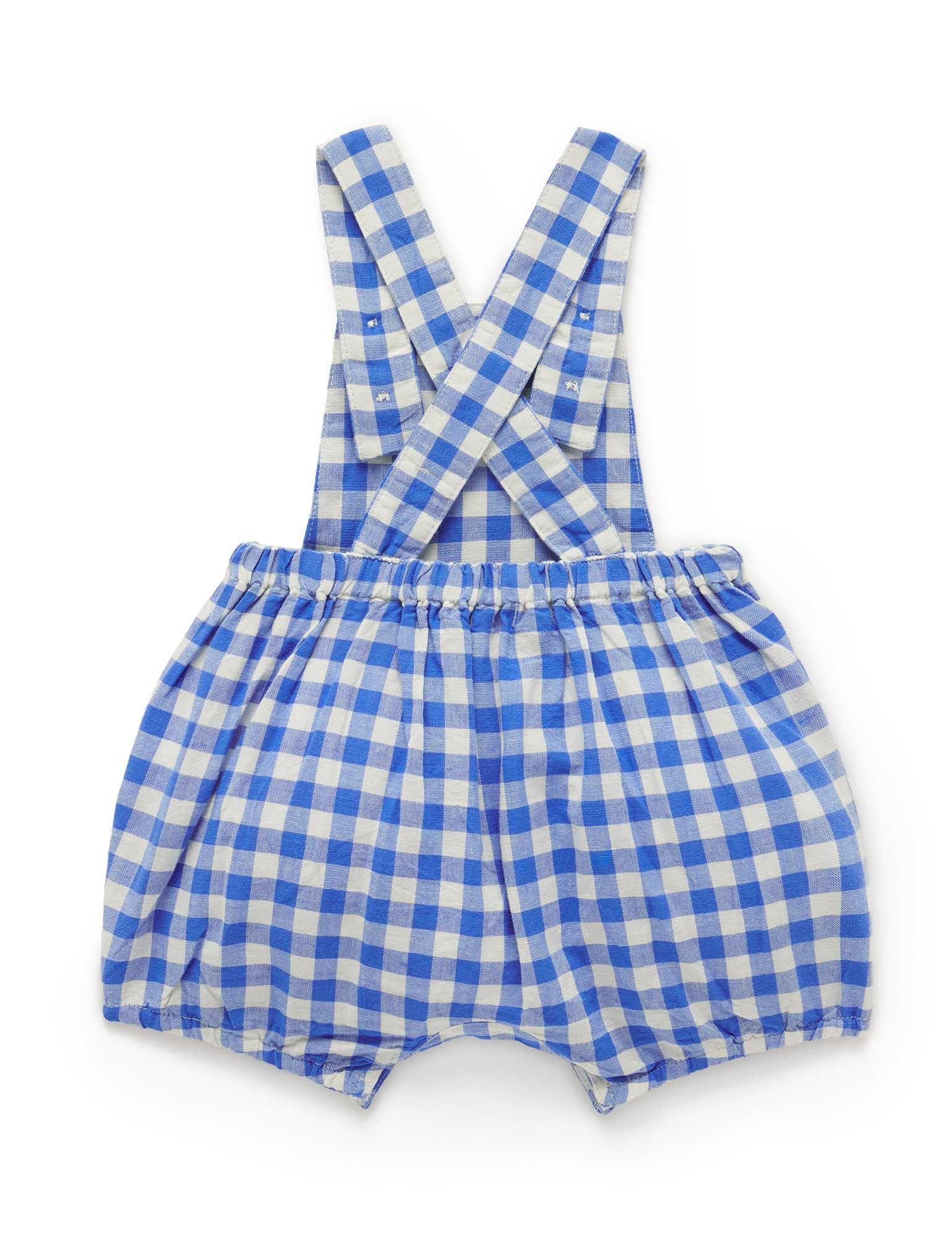 Nile Gingham Linen Blend Overalls