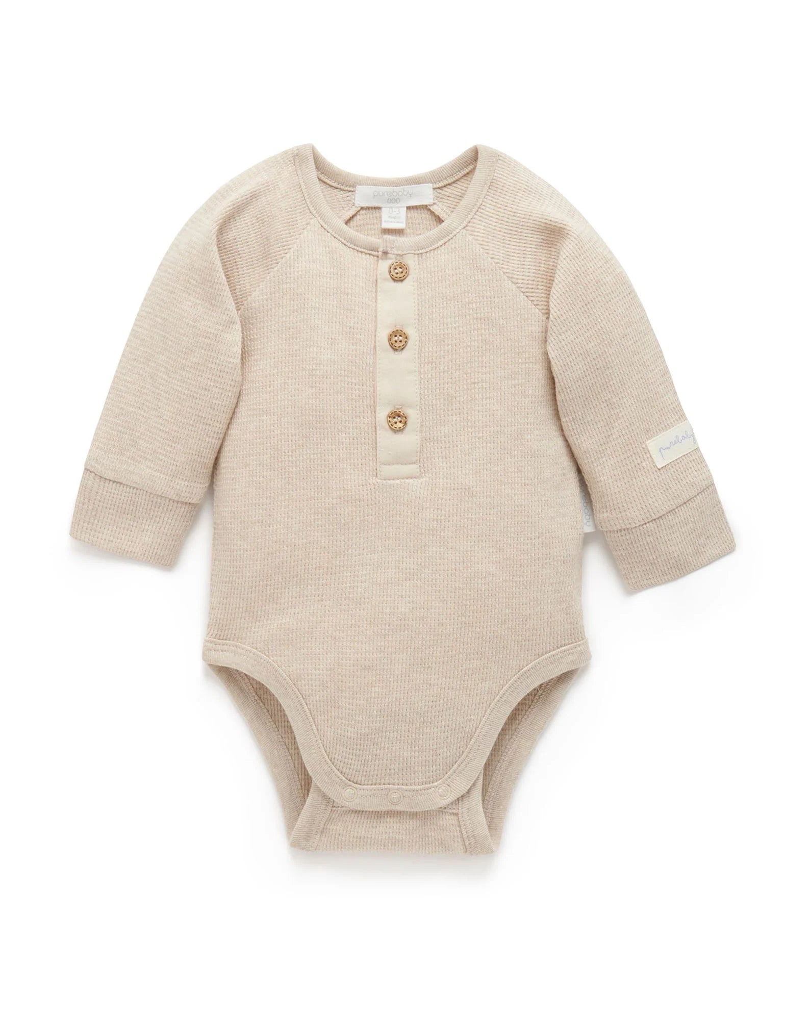 Waffle Bodysuit Oatmeal Melange