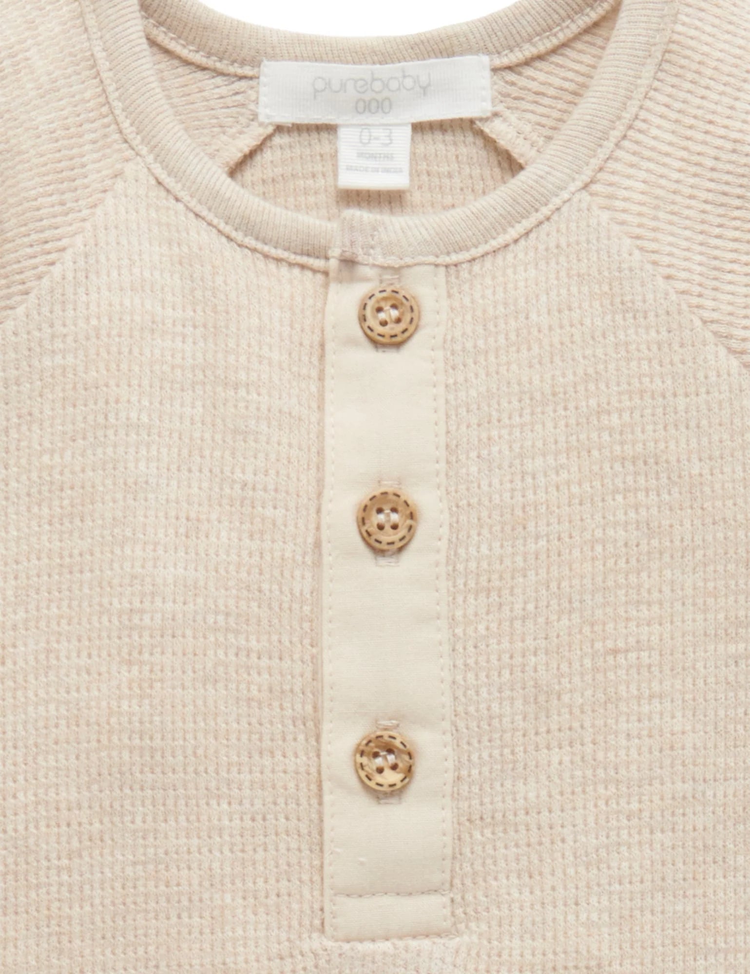 Waffle Bodysuit Oatmeal Melange