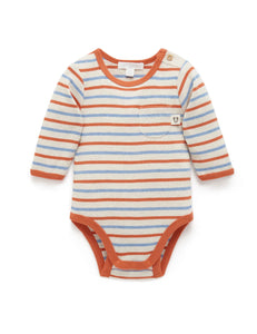 Striped Bodysuit Pumpkin Stripe