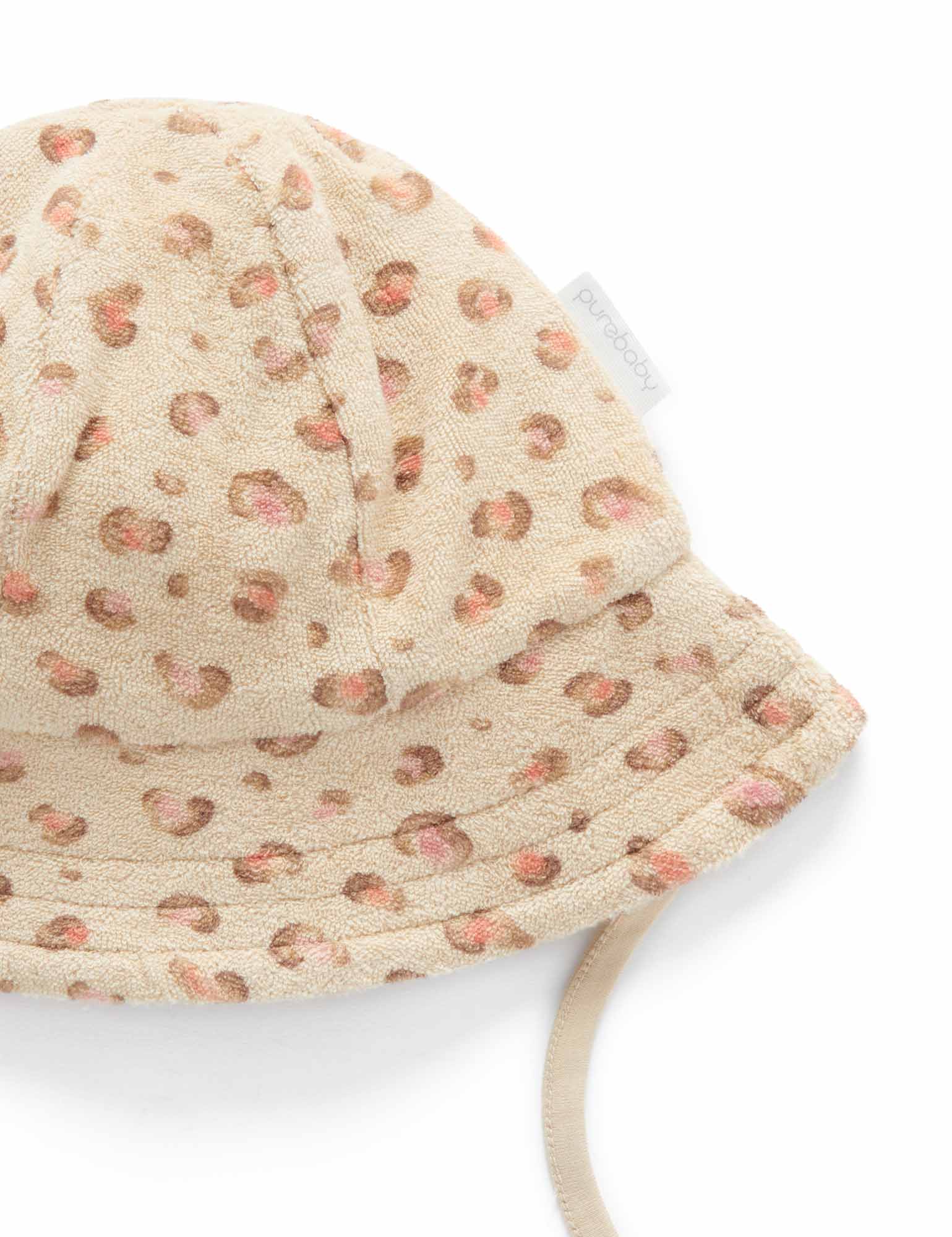 Animal Print Towelling Sun Hat