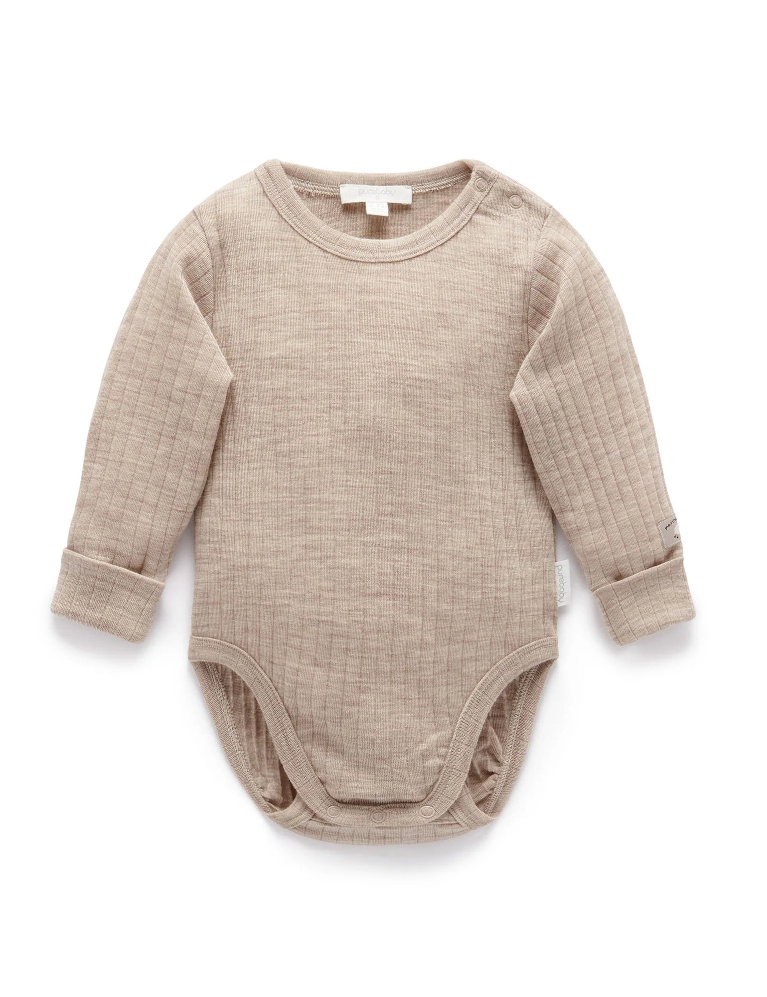 Merino Bodysuit Camel Melange