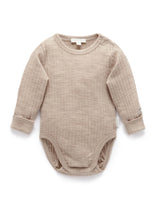 Merino Bodysuit Camel Melange