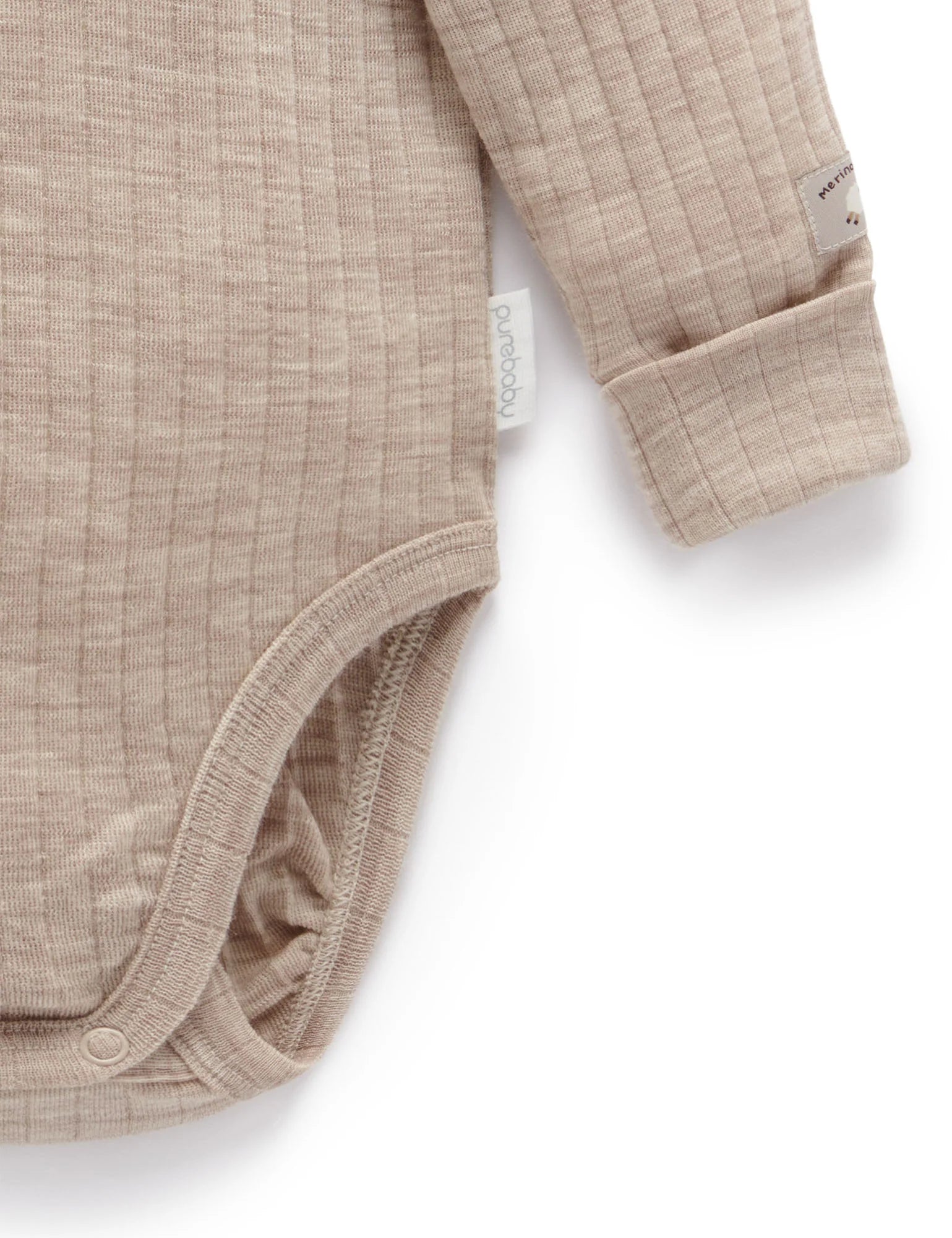 Merino Bodysuit Camel Melange