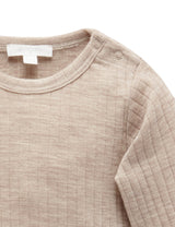 Merino Bodysuit Camel Melange