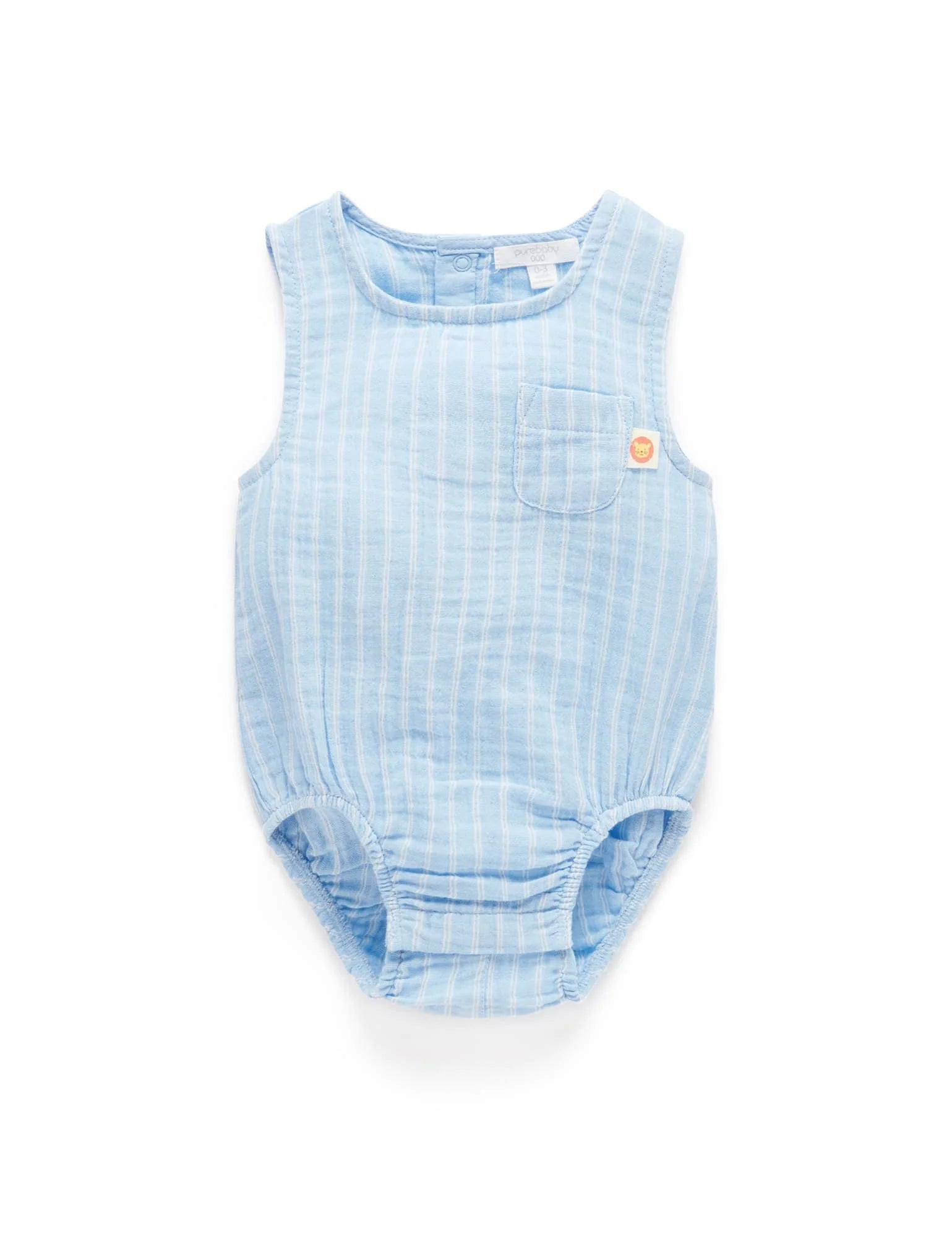 Striped Crinkle Bodysuit