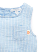 Striped Crinkle Bodysuit