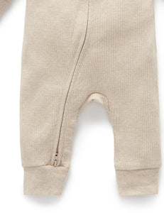 Biscuit Rib Zip Growsuit