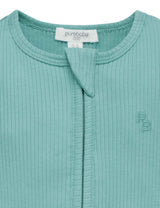 Moss Rib Zip Growsuit