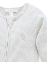 Wheat Rib Zip Growsuit