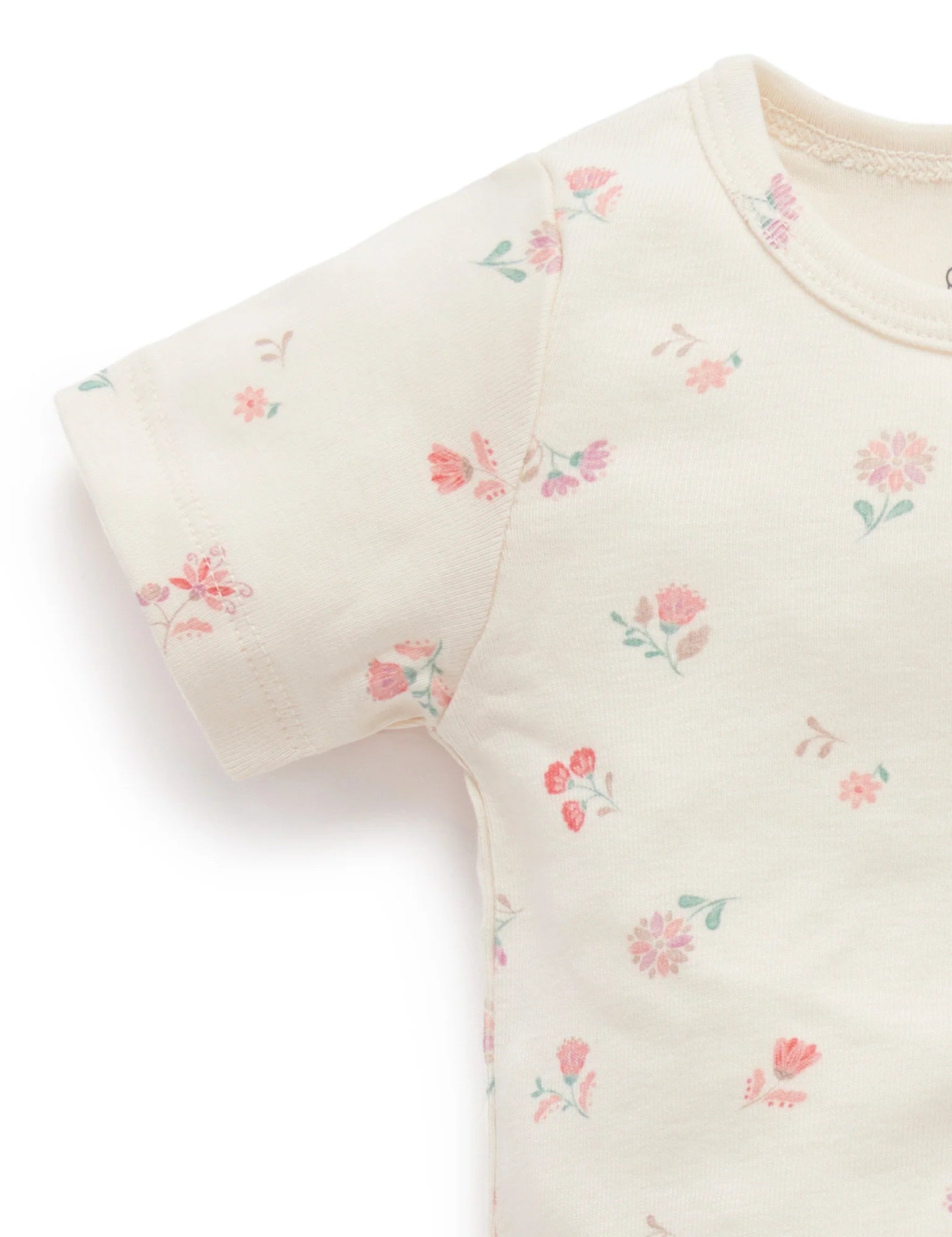 Short Sleeved Ribbed Bodysuit - Emilia Print