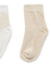 Load image into Gallery viewer, 3 Pack Socks Wheat Melange/ Vanilla

