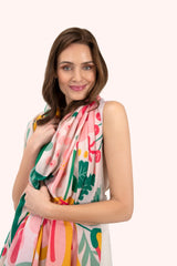 Print Scarf Pop Flower Posie