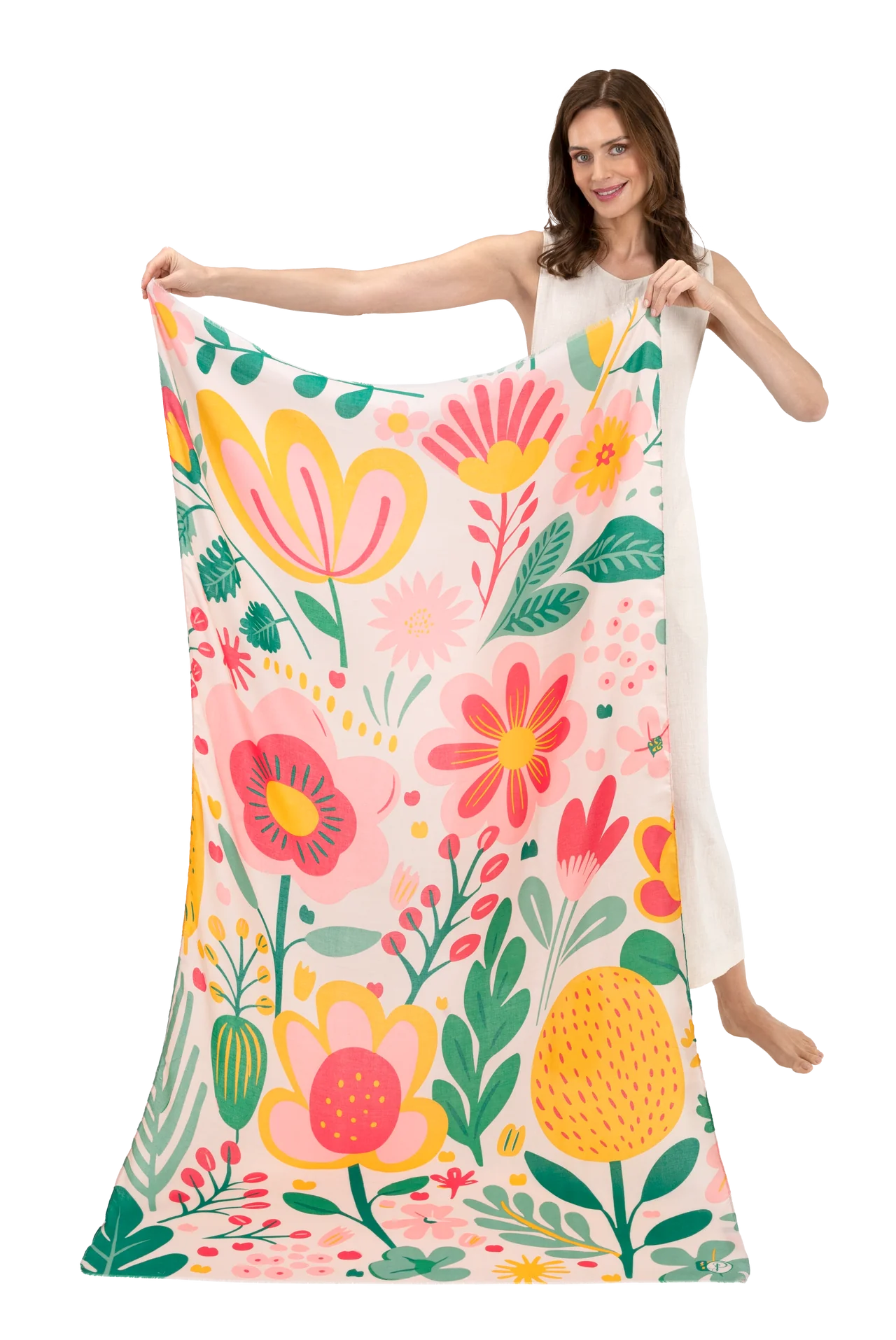 Print Scarf Pop Flower Posie