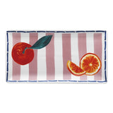 Valentina Rectangle Serving Platter Tomato Tangerine
