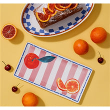 Load image into Gallery viewer, Valentina Rectangle Serving Platter Tomato Tangerine
