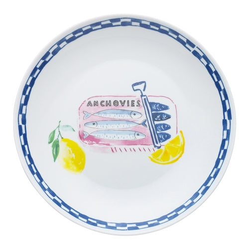 Positano Round Serve Plate Anchovies 30cm