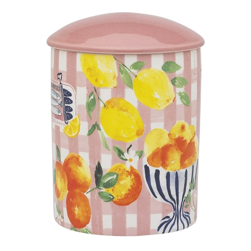 Positano Ceramic candle w/ lid