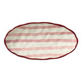 Porto Sable Oval Platter 31cm Raspberry