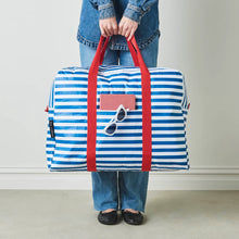 Load image into Gallery viewer, Breton Stripe Overnight Bag
