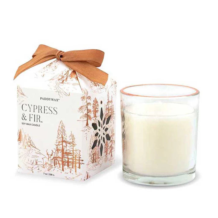Cypress & Fir Glass Votive Candle
