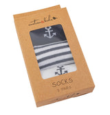 Navy Anchor Socks 3 Pack