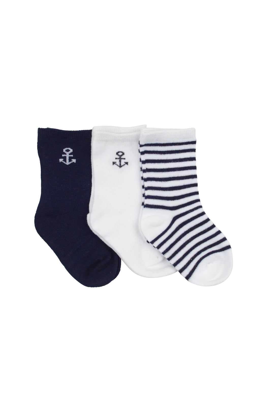 Navy Anchor Socks 3 Pack