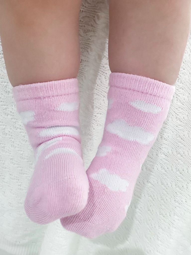 Pale Pink Cloud Socks