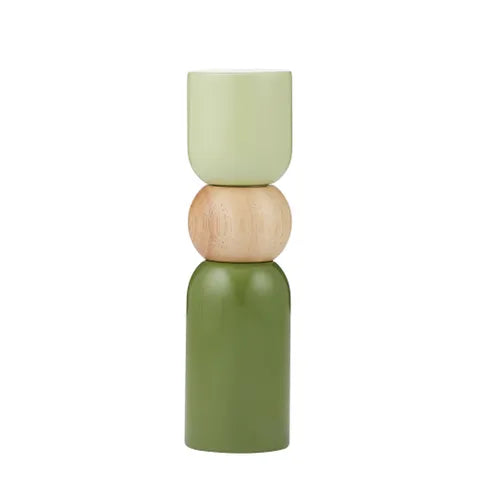 Pisces Wood Salt & Pepper Grinder Green