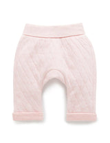 Quilted Pant Soft Pink Melange