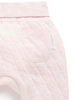 Quilted Pant Soft Pink Melange