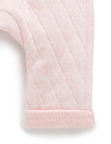 Quilted Pant Soft Pink Melange